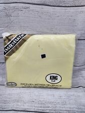 Nos Mcm Tastemaker King Flat Sheet Yellow 78x80 picture