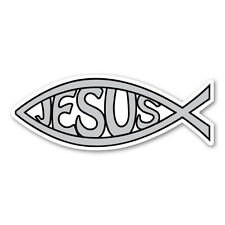 Silver Jesus Fish Magnet picture