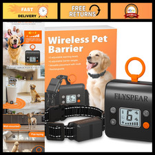 FLYSPEAR Wireless Pet Barrier - Rechargeable Indoor Barrier with 6 Adjustable Ra picture