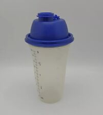 Tupperware Quick Shake Mixer Blender 2 Cup Blue 3 Piece Flip Top #844 w/Spinner picture