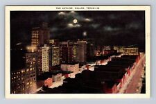 Dallas TX-Texas, The Skyline, Antique, Vintage Souvenir Postcard picture