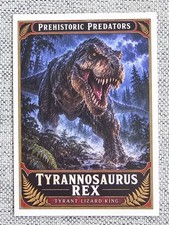 TYRANNOSAURUS REX DINOSAUR ACEO TRADING CARD T-REX PREHISTORIC PREDATOR ATTACK picture