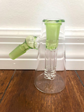 3.75” Premium Glass Water Pipe Ash Catcher 4arm Perc 14mm Green picture