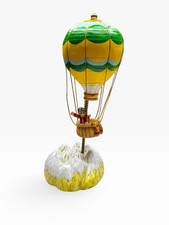 Vintage 1980s George Good Musical Hot Air Balloon Figurine Pilot Mountain Base picture