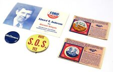 Republican GOP Vintage Collectible Pinbacks and 1976 Convention Delegate Card picture