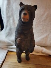 Carved wood bear statue picture
