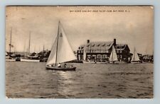 Bay Head NJ- New Jersey, Bay Scene And Bay Head Yacht Club, Vintage Postcard picture