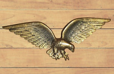 Vintage 1970's Brass Eagle 24” Wall Hanging Plaque 7028 Decor Patriotic Flight picture