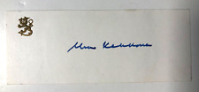 1967 URHO K. KEKKONEN President of Finland Hand-Signed Autographed Card picture