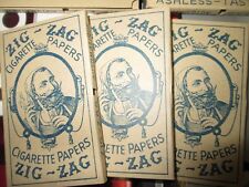 Vintage Zig Zag Antique Zig Zags Mint condition gumless Rolling Papers x 5 books picture