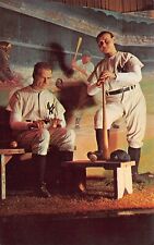 Babe Ruth Lou Gehrig Baseball Hall of Fame New York Yankees Vtg Postcard Y10 picture