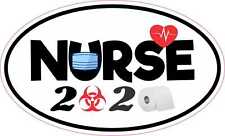 StickerTalk 5in x 3in Biohazard Nurse 2020 Vinyl Sticker Car Truck Vehicle Bu... picture