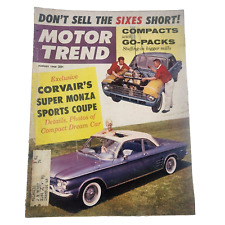 Vintage MOTOR TREND Magazine August 1960 Featuring Corvairs, Jeeps picture