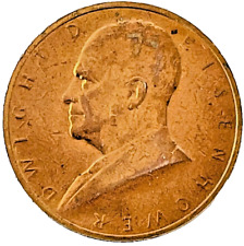 Dwight Eisenhower Vintage Metal Token President Collectible Coin Tokens Coins picture