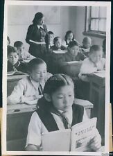 1952 Classroom School Russian Culture Spreads Buriat Mongolia Wirephoto 6X8 picture