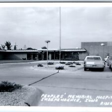 c1970s Independence, IA RPPC Peoples' Memorial Hospital Cadillac Real Photo A107 picture