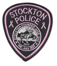 CALIFORNOIA-  OUTSTANDING PINK BREAST CANCER PATCH-   STOCKTON POLICE DEPT- NICE picture