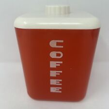 Vintage Lustro Ware Plastic Red/White COFFEE Canister, part of Set Made in USA picture