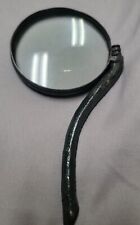 Vintage Black Metal Magnifying Glass With Curved Handle picture