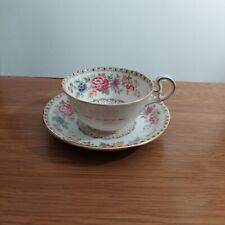 Royal Grafton bone china Teacup & Saucer with Floral Design made in England picture
