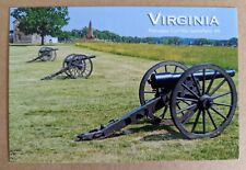 Postcard VA: Cannons at American Civil War Battlefield of Manassas. Virginia  picture