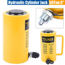 50 Ton Hydraulic Cylinder Jack Solid Ram 150mm/6 inch Stroke Single Acting New picture