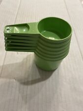 Vintage Tupperware Set of 6 Stacking Measuring Cups Lime Green picture