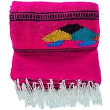 Pink Mexican Blanket Yoga Mat Traditional Sea Turtle Style Serape Falsa XL Throw picture