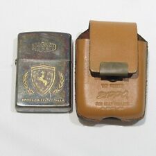 Vintage ZIPPO 1992 Magneti Marelli Ferrari with leather case used in japan picture