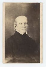 Antique CDV c1870s Stern Looking Older Man With Haunting Eyes Dressed in Black picture