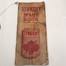 VINTAGE Standby Products Want Book, - Groceries - Shopping List, picture