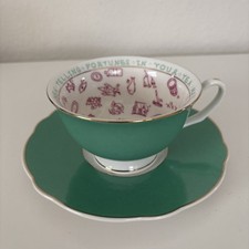 Nicoletta Carlone Natalie Fortune Telling Teacup Saucer Cup of Knowledge Curious picture