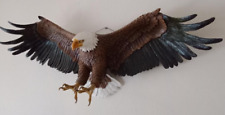American Eagle Wall Sculpture: 31 inches Hand painted Named 