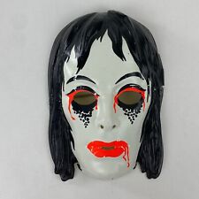 Vintage Ben Cooper Collegeville Vampire Girl Halloween Mask Glow In The Dark picture