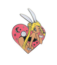Kawaii Sailor Moon Usagi Sexy Playboy Bunny Glitter Enamel Pin Collectable Badge picture