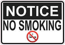 5 x 3.5 Symbol No Smoking Sticker Vinyl Door Wall Sign Stickers Business Signs picture