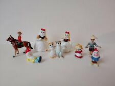 Vintage Bone China miniature figurine lot Snow White dwarf gnome cats picture