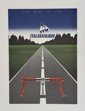 Vintage ITM Italmanubri Cycling Poster “The Bike Is Life” Road Design picture