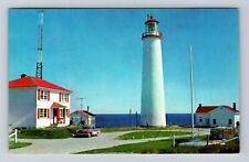 Gaspesie Quebec-Canada, Le Phare De Cap, Des Rosier, Antique, Vintage Postcard picture