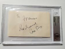 RICHARD CONTE SIGNED CARD THE GODFATHER BARZINI RARE ENCAPSULATED BECKETT BAS picture