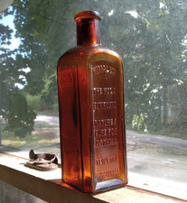 HIMALYA THE KOLA COMPOUND NATURES CURE FOR ASTHMA 1890s EMB WITH LABEL BOTTLE picture