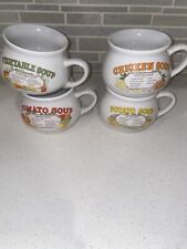 Vintage Set Of 4 Dat'l Do It Recipe Soup Bowls Chicken Potato Tomato & Vegetable picture