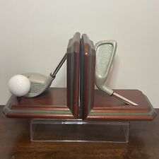 Vintage Figi BE-CO-201 Country Club Bookends Set - Cherry Stain picture