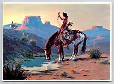 The Discovery Comanche Horse Water Lloyd Mitchell Art Print Wall Drug Postcard picture