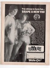 vintage 1970s magazine print ad WATE-ON dietary supplements Weird Sci-Fi couple picture