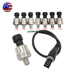 5V Fuel Pressure Transducer 100/150/200/300/500/1000/1600Psi for Oil Air Water picture