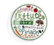 Glass Fushon Veggies Bowl Lori Siebert tomato lettuce celery mushroom spinach  picture