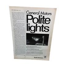 1967 General Motors GM Polite Lights vintage Original Print ad picture