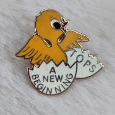 TOPS KOPS Weight Loss Award A New Beginning Chicken Egg Lapel Pin picture
