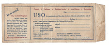 WWII HOME FRONT~USO MONEY DRIVE CONTRIBUTION ENVELOPE picture